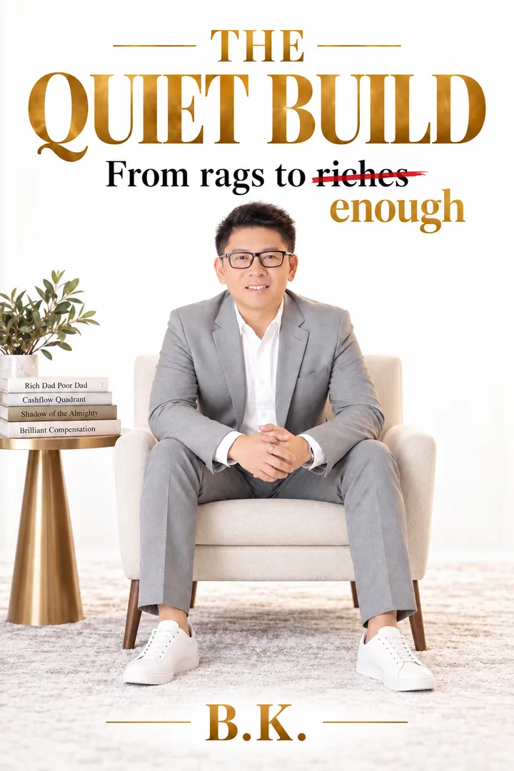 Cover of The Quiet Build by B.K.: From rags to riches (struck out) enough